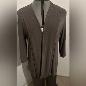 Chico’s Traveller Collection Chocolate jacket/pants suit Size 2 (Size 12)